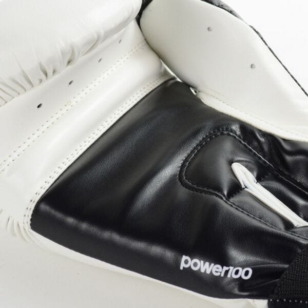 Luva de Boxe Muay Thai Adidas Power 100 Colors Branco/Preto - 16 Oz - 4