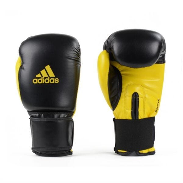 Luva de Boxe Muay Thai Adidas Power 100 Colors Preto/Amarelo - 16 Oz - 5