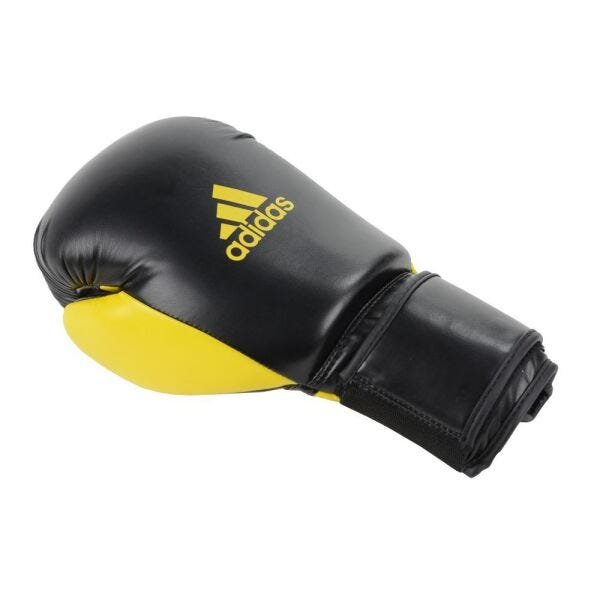 Luva de Boxe Muay Thai Adidas Power 100 Colors Preto/Amarelo - 16 Oz - 3