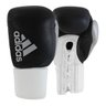 Luva de Boxe Muay Thai Adidas Hybrid 400 Pro Lace Preto/Branco - 14 Oz - 1