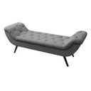 Ver imagem 4 de Recamier Divã Odessa P04 140 cm Suede - ADJ Decor - Cinza TCA 940