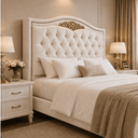 Ver imagem 4 de Cabeceira Greta 195cm Estofada Boucle p/ Cama Box Casal King Quarto