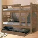 Ver imagem 2 de Beliche Jaspe com Cama Auxiliar 03 Colchões D33 Cor:castanho
