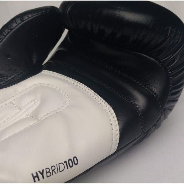 Luva de Boxe Adidas Hybrid 100 Preto/Branco - 12 Oz - 2