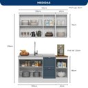 Ver imagem 3 de Cozinha Completa Modulada Americana 4 Peças Aérea com Balcão para Pia Unna