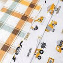 Ver imagem 5 de Kit Cobre Leito Colcha Joy Kids Solteiro Infantil 2 Peças Micropercal 200 Fios - Manny Trator - 100