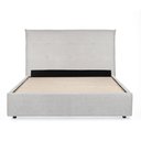 Ver imagem 1 de Cama Queen Ayla com Cabeceira Estofada Linho 218cm x 180cm Cinza Casavee