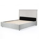 Ver imagem 3 de Cama Queen Ayla com Cabeceira Estofada Linho 218cm x 180cm Cinza Casavee
