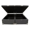 Cama Box Baú Castor Queen Vellus Cinza 158x198x35cm - 4