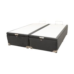 Cama Box Baú Castor Queen Vellus Cinza 158x198x35cm - 3