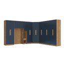 Ver imagem 1 de Quarto Modular Kappesberg Adapt Nogueira/azul Profundo 8 Peças 397cm X 341cm