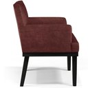 Ver imagem 6 de Poltrona Decorativa para Sala de Estar Base Preto Beatriz W01 Linho Bordô - Lyam Decor