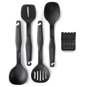 Tupperware Kit 5 Peças Utensílios de Cozinha Talheres e Suporte