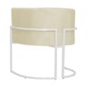 Kit 02 Poltronas Luana Para Sala Base Branca Suede Cores - S.A Móveis DS Móveis Poltrona Luana Marfi - 6