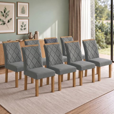 Conjunto 8 Cadeiras para Sala de Jantar Arthus