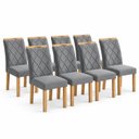 Ver imagem 2 de Conjunto 8 Cadeiras para Sala de Jantar Arthus