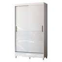 Ver imagem 1 de Guarda Roupa Solteiro 2 Portas de Correr com Pés Fit Branco Brilho - Santos Andirá