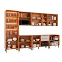 Ver imagem 5 de Cozinha Modulada 7 Peças Brilhante 1 Cristaleira 3 Balcões 3 Armários Aéreo Cinamomo/Off White