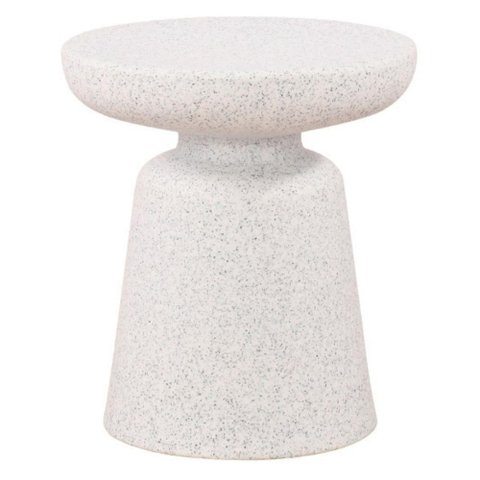 Mesa Lateral Minimalista Pausa Rivatti 40cm Pp Off White