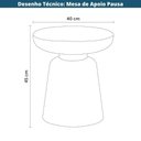 Ver imagem 3 de Mesa Lateral Minimalista Pausa Rivatti 40cm Pp Off White