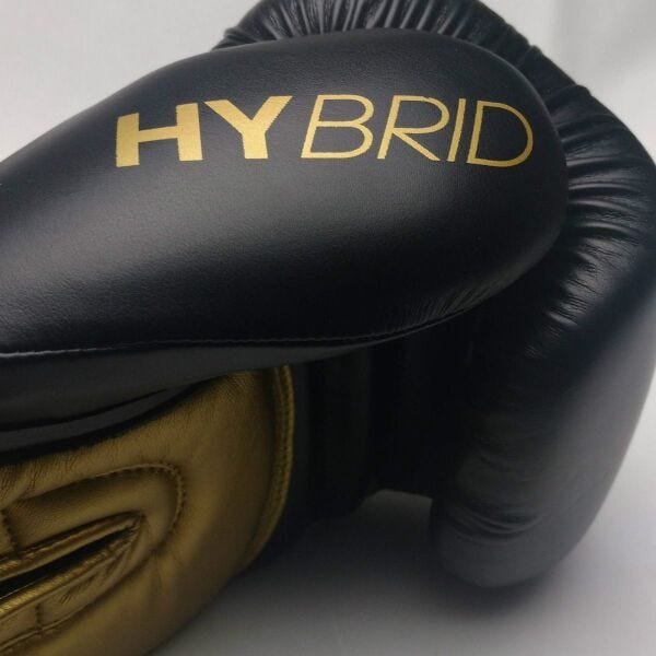 Luva de Boxe Adidas Hybrid 100 Preto/Dourado - 10 Oz - 3