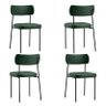 Kit com 4 Cadeira Mila Laminado Verde Musgo - Fdecor - 1