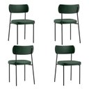 Ver imagem 1 de Kit com 4 Cadeira Mila Laminado Verde Musgo - Fdecor