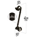 Ver imagem 2 de Conjunto De Puxadores Reto Rústico Em Ferro Reforçado Libertas Rosas Artesanato Puxador de Porta Our