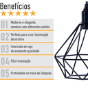 Ver imagem 4 de Pendente Aramado Diamante - Preto - 2100-3