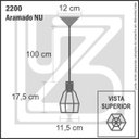 Ver imagem 2 de Pendente Aramado Nu - Bronze - 2200-13