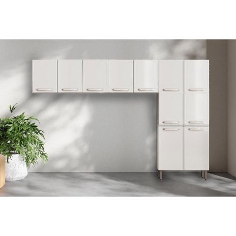 Cozinha Modulada Bertolini Evidence 3 Peças (2aéreos+1paneleiro) Cpt59 Branco-bertolini