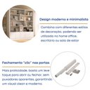 Ver imagem 6 de Estante de Livros 100% MDF 154,6CMX180,5cm 5 Portas 8 Nichos Versatile Branco