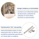 Ver imagem 6 de Estante de Livros 100% MDF 154,6cmx180,5cm 5 Portas 8 Nichos Versatile