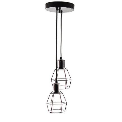 Lustre com 2 Pedentes Aramados Nu - Cromado - 2-2200-11