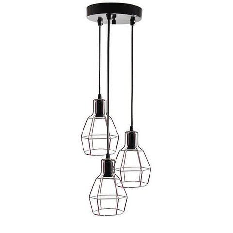 Lustre com 3 Pedentes Aramados Nu - Cromado -3-2200-11