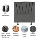 Ver imagem 4 de Cabeceira Estofada Cama Box Solteiro 100 Cm Ariel Linho Cinza
