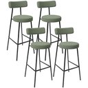 Ver imagem 1 de Kit 04 Banquetas Alta Bar Cozinha Sala De Jantar Estrutura Em Aço Milão L02 Bouclê Oliva - Lyam