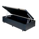 Ver imagem 1 de Cama Box Baú Solteiro Preto 88x188x35 - Serra Negra