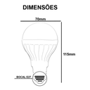 Ver imagem 3 de Kit 10 Lâmpada Led 10w Bulbo Soquete E27 Bivolt 6500k Branco Frio
