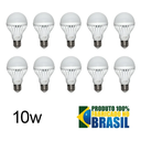 Ver imagem 1 de Kit 10 Lâmpada Led 10w Bulbo Soquete E27 Bivolt 6500k Branco Frio