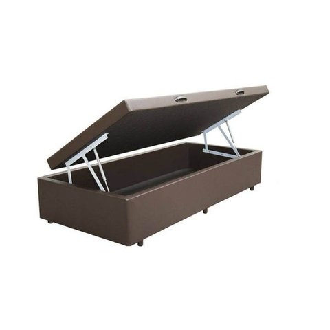 Cama Box Baú Solteiro Marrom 88x188x35 - Serra Negra