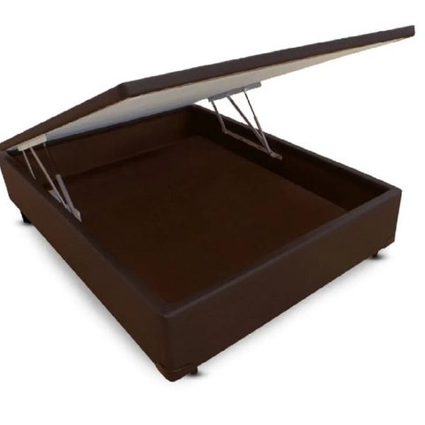 Cama Box Baú Casal Marrom 138x188x35 - Serra Negra