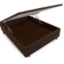 Ver imagem 1 de Cama Box Baú Casal Marrom 138x188x35 - Serra Negra