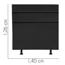 Ver imagem 3 de Cabeceira Estofada Argentina 140cm Casal Para Cama Box Quarto Corino Preto - Gat Magazine