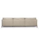 Ver imagem 7 de Sofá Decorativo Karine 5 Lugares Sala de Estar 300cm com Chaise Pés em Aço Couro Bege G88 - Gran Bel