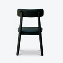 Ver imagem 5 de Cadeira Alice Madeira Maciça - Mel com Boucle Bege Preta Courino Preto