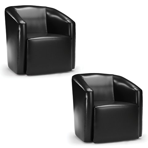 Poltrona Decorativa Orgânica Kit 2 Stella Max Sintético Pu D03 - D’Rossi