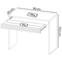 Ver imagem 3 de Escrivaninha e Armario para Escritorio Me4173 Me4151 Branco Tecno Mobili