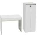 Ver imagem 1 de Escrivaninha e Armario para Escritorio Me4173 Me4151 Branco Tecno Mobili