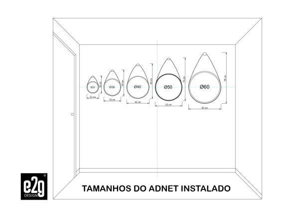 Espelho Adnet Green Alça Preta - 40 cm - 4